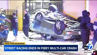 Street racing leads to 6-vehicle crash in South Gate, DUI suspect arrested, police say
