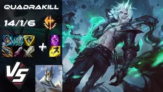 MID Viego vs Galio [QUADRAKILL] - NA Challenger Patch 14.5.1