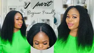 😱SCALP‼️ Leave Out/Minimal Leave Out Natural V Part Wig For Beginners ft Myfirstwig