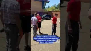 Law Enforcement students get pepper sprayed #shorts