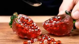 Magical Fruit Cutting ✨ | ASMR Pearls Inside 🍓🍇