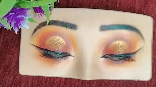 Bridal sunset eye makeup tutorial || step by step full eye makeup || bridal eye makeup kaise karen?