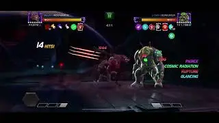 MCoC Werewolf by Night vs Maestro on node 44 (Hazard shift - rupture, poison, stun immunity)