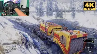 Exploring Alaska opening a garage in White Valley - SnowRunner | ThrustMaster T300RS GT