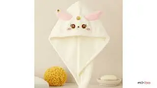 🤍🐰 Turban de uscare a părului &ndash; delicat, practic și super drăguț