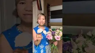 Making a bridal bouquet - princess semi-crescent style