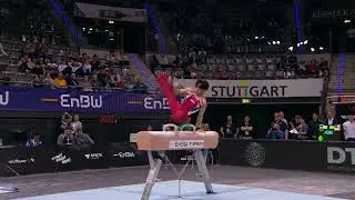 Asher Hong USA Pauschenpferd  - EnBW DTB Pokal 2023 - Ger&auml;tfinals Stuttgart - Turnen
