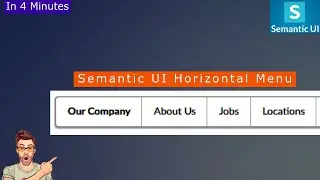 coding semantic ui simple horizontal menu|horizontal menu|semantic ui menu|semantic ui