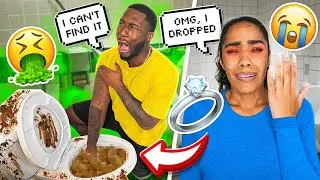 ACCIDENTALLY DROPPING MY ENGAGEMENT RING IN THE TOILET FULL OF P00 THEN MAKING MY FIANCE GET IT!