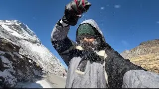 Manali me barf 🏔️😍🧊 9 hour ka safar 😵😵‍💫