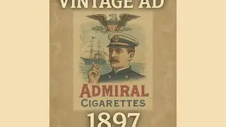 Rare 1897 Admiral Cigarettes Advertisement | Vintage Tobacco Commercial