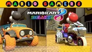 Mario Kart 8 Deluxe - Multiplayer - Black Yoshi vs Red Yoshi (Leaf Cup 100cc)