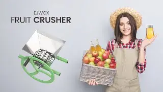 Fruit and Apple Crusher with Flywheel,  Manual Juicer Grinder for Wine and Cider Pressing
