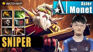 Sniper Safelane | Aster.Monet | SUPER HIGH WIN RATE CARRY HERO FOR TI 11 | 7.32c Gameplay Highlight