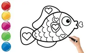 Fish Painting Easy | How To Draw Cool Fish | Fish Art For Kids |