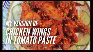 Quick and easy prep. Chicken wings in tomato paste