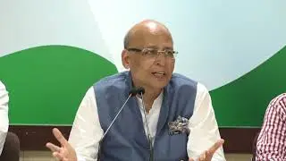 Simultaneous Election: AICC Press Briefing By Abhishek Manu Singhvi at Congress HQ