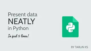 Display Data Neatly in Python || Prettytable Library In Python || Python Tricks & Tips || #python