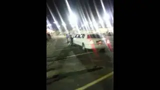 Limo driver gets out car while moving!