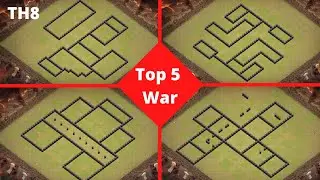 Top 5 TH8 War Bases With Copy Link/ Anti 3 Stars/ Anti Air/ Anti Ground - Clash of Clans