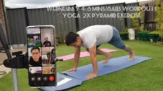 Wednesday 4: 8 Mins/8Abs Workouts + Yoga + 2x Pyramid Exercise With Thien Le 11/11/20
