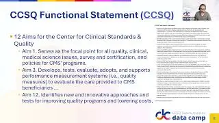 Session 2: Introduction to the CCSQ Centralized Data Repository (CDR)