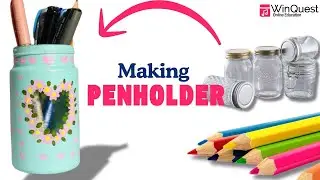 How To Make Pencil Stand From Container | Step By Step Tutorial | Tutorial For Kids | Gift Ideas