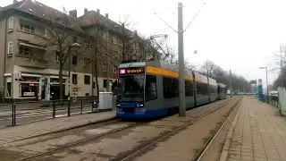 Ausfahrt einer NGT8 mit NB4 als Linie 10 am Triftweg