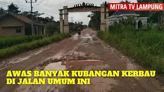 Jalan Mujirahayu-Gayausakti Lampung Tengah Bak Kubangan Kerbau