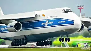 Это Гиганты - A380, Ан-124, Boeing 747 - Посадка тяжёлых слонов