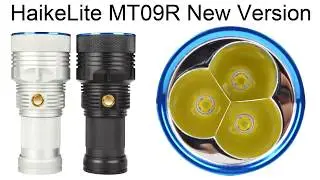 Haikelite MT09R New Version 25000-lumen CREE XHP70.2 Monster Flashlight Review & Fire Test