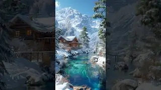 Journey to a Winter Fantasy World ❄️✨ | Magical Snowy Scenery | #winterwonderland  #ambience