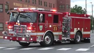Minquas Fire Company BRAND NEW Engine 23, Rescue 23 & A-23 Responding W/ Fire Siren Activation