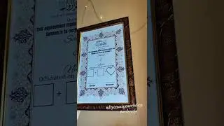 Nikah Certificate ❤️✨@asfarahman6342 #diycreativeworkshop #artbyasfa #nikahframe#customisedorder