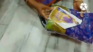 Meesho unboxing video of brasso saree at 470/- only