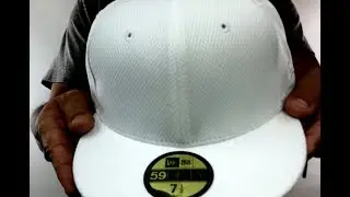 New Era 'DIAMOND TECH 59FIFTY-BLANK' White Fitted Hat