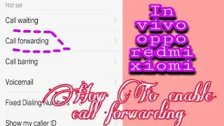 How to enable call forwarding options??