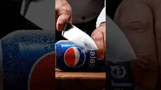 ASMR Satisfying Soda Can Crushing & Cutting #relaxing #shorts #pepsi