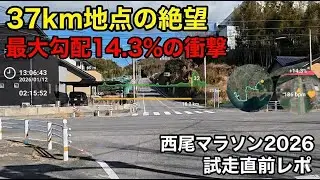 【西尾マラソン2026】37km地点の激坂（最大勾配14.3%）試走直前レポート