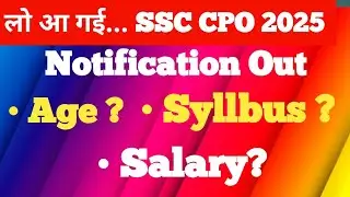 Ssc Cpo 2025 # Ssc cpo salary Ssc cpo post Ssc cpo age limit Ssc Cpo syllabus Ssc Cpo exam Pattern 