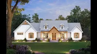 Classic Modern Farmhouse Design | Family Home | Plan 4534-00137