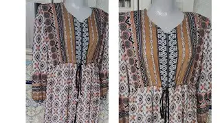 خياطة وتفصيل فستان للمحجبات مقاسcoudre une robe long taille XL