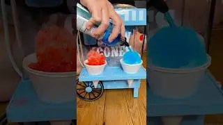 He make snow cones for monster 😋👻 #shorts