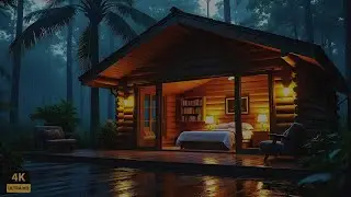 Urban Rain Night City | loud rain for sleep