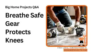 Respirator Goggles Knee Pads For Tile Mixing Safety