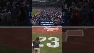 Cubs hold 23 seconds of silence for Ryne Sandberg 🩵 #cubs #rynesandberg #honor #Chicago