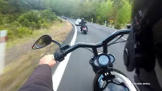 Harley Davidson Nightrod riding in Coromandel NZ