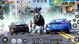 Scary Bull Rampage in UK City 🐂💥 | Angry Bull Attack Simulator GameplayWild Bull United Kingdom City
