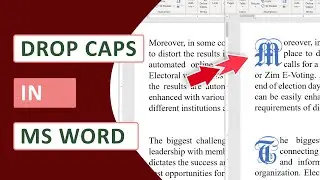 How to Use Drop Caps in Microsoft Word | Step-by-Step Tutorial