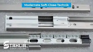 Schubladenschienen 35mm mit Soft-Close-Funktion - sanftes und leises Schlie&szlig;en | STAHLIA